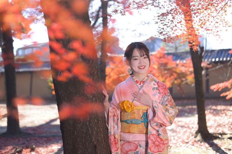 成人式前撮り 東寺紅葉ロケーション