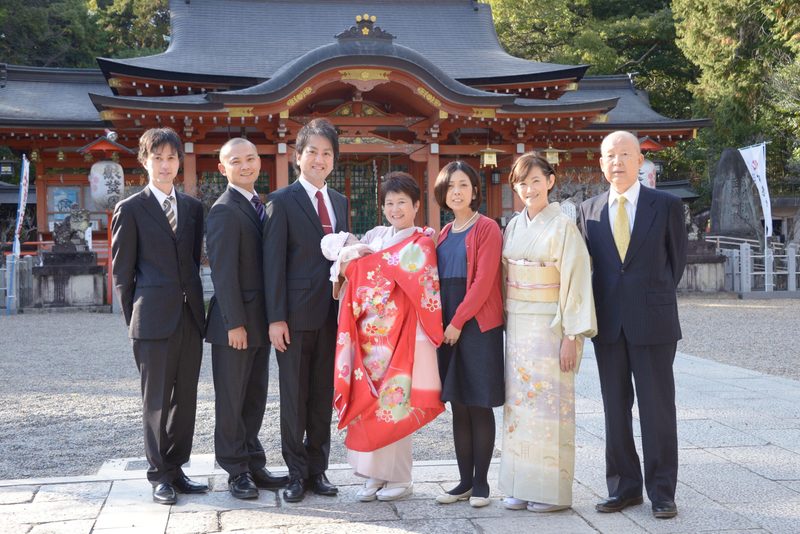 お宮参り 神社ロケ撮影